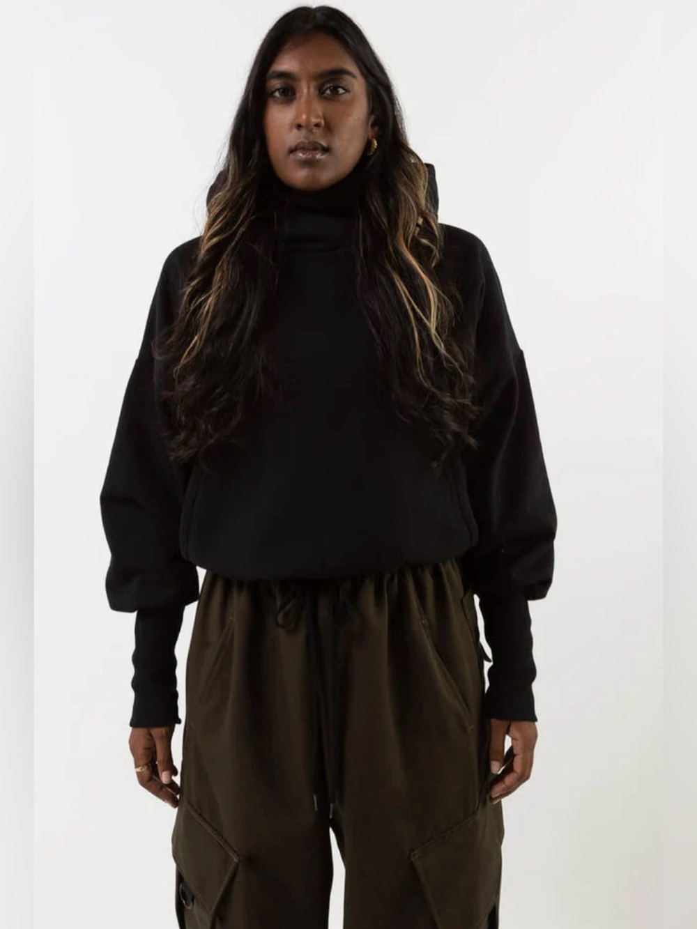 Mercy House Telfar Hoodie in Cream-Medium - Picture 10 of 11